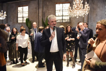 MILAN, ITALY - APRIL 11:  Luca Renzi attends Save The Artistic Heritage - Vernissage Cocktail on April 11, 2018 in Milan, Italy.  