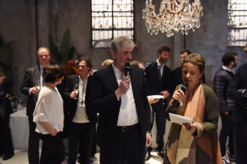 MILAN, ITALY - APRIL 11:  Luca Renzi attends Save The Artistic Heritage - Vernissage Cocktail on April 11, 2018 in Milan, Italy.  