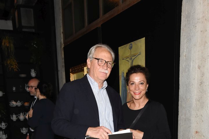 MILAN, ITALY - APRIL 11:  Guests attend Save The Artistic Heritage - Vernissage Cocktail on April 11, 2018 in Milan, Italy. 