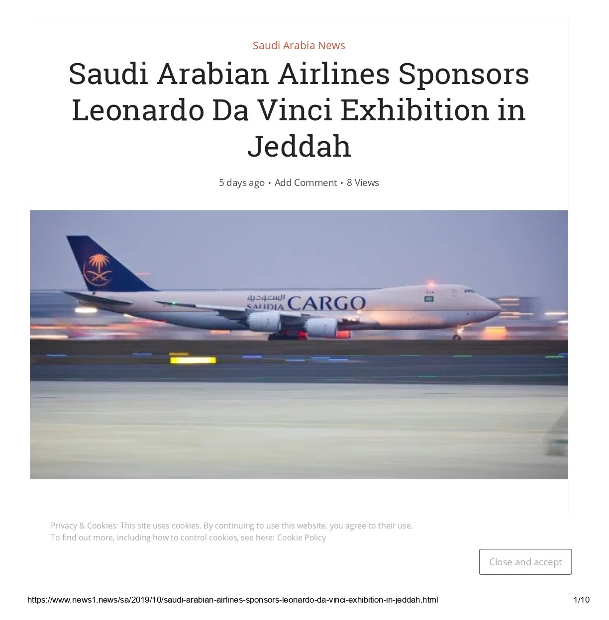 Saudi Arabian Airlines Sponsors Leonardo Da Vinci Exhibition in Jeddah